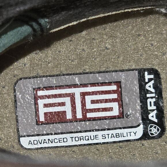 Ariat Zealous 10015347 Teal & Brown Overlay Snip Toe Women's Western Boots Sz 9B - Picture 10 of 12